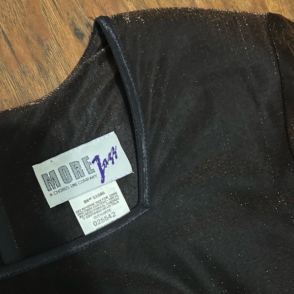 Black and Gold Short Sleeve Dress Women’s Size 18 - Picture 4 of 8